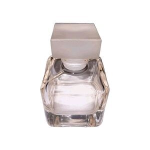 Vintage Parfum Perfume Bottle Squared w/ Rounded Corners & Frosted Squar…